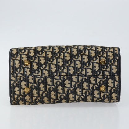 Christian Dior Vintage Trotter Handbag Canvas, NAVY, CANVAS, Handbag