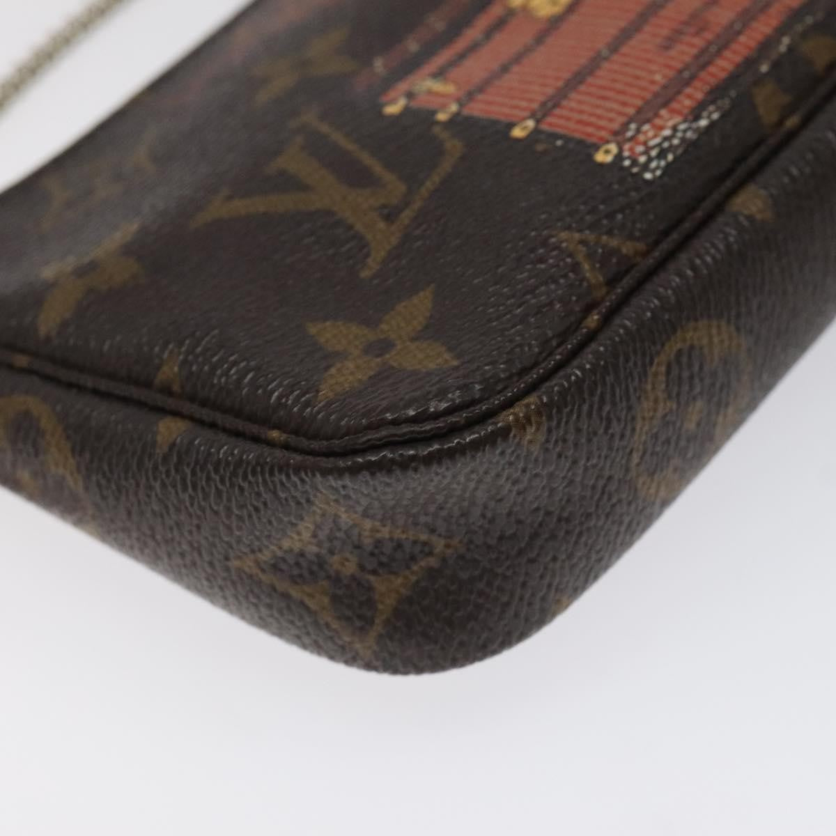 Louis Vuitton Pochette Accessoires Limited Edition Monogram Trunk, BROWN, CANVAS, Clutche & pouche