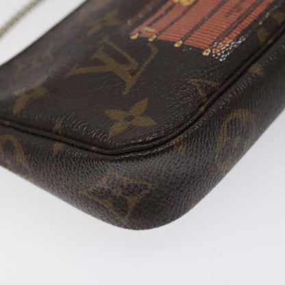 Louis Vuitton Pochette Accessoires Limited Edition Monogram Trunk, BROWN, CANVAS, Clutche & pouche