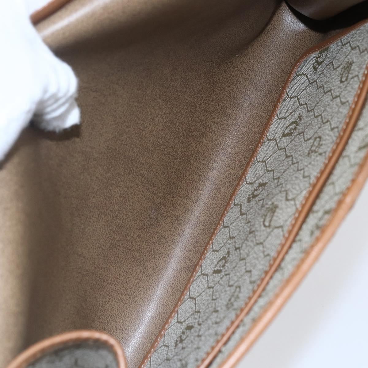 Christian Dior Vintage Honeycomb chain Canvas, BEIGE, CANVAS, Shoulder bag