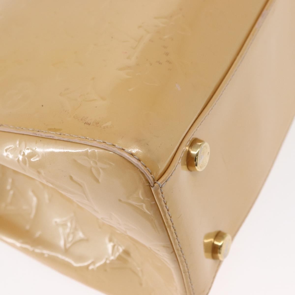 Louis Vuitton Brea Handbag Monogram Vernis, BEIGE, PATENT_LEATHER, Handbag