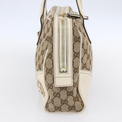 Gucci New Britt Boston Bag GG Canvas, BEIGE, CANVAS, Travel bag