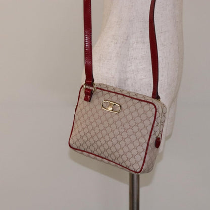 Celine Vintage Macadam Shoulder Bag Canvas, BEIGE, CANVAS, Shoulder bag