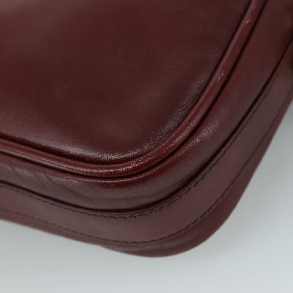 cartier Must de Cartier Shoulder Bag Leather, Burgundy, Leather, Shoulder Bag
