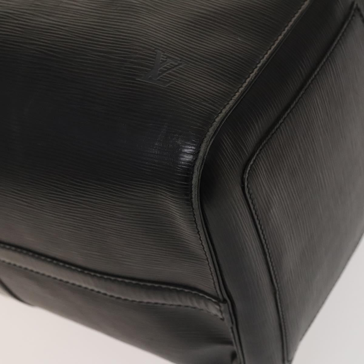 Louis Vuitton Keepall Bag Epi Leather, BLACK, LEATHER, Travel bag