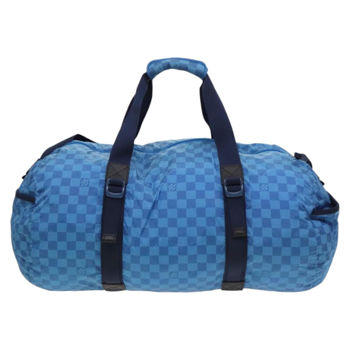 Louis Vuitton Aventure Practical Duffle Bag Damier Nylon, BLUE, NYLON, Travel bag