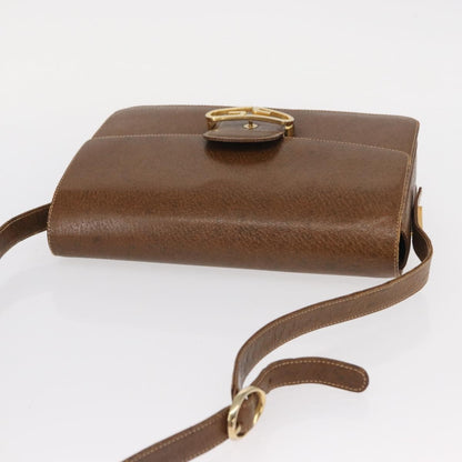 Gucci Vintage Flap Shoulder Bag Leather, BROWN, LEATHER, Shoulder bag