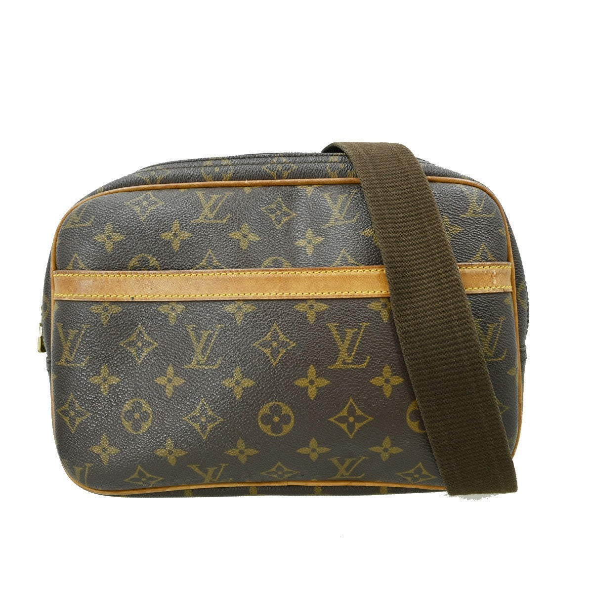 Louis Vuitton Reporter Bag Monogram Canvas, BROWN, CANVAS, Shoulder bag