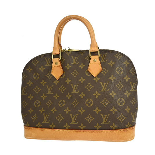 Louis Vuitton Alma Handbag Monogram Canvas, BROWN, CANVAS, Handbag