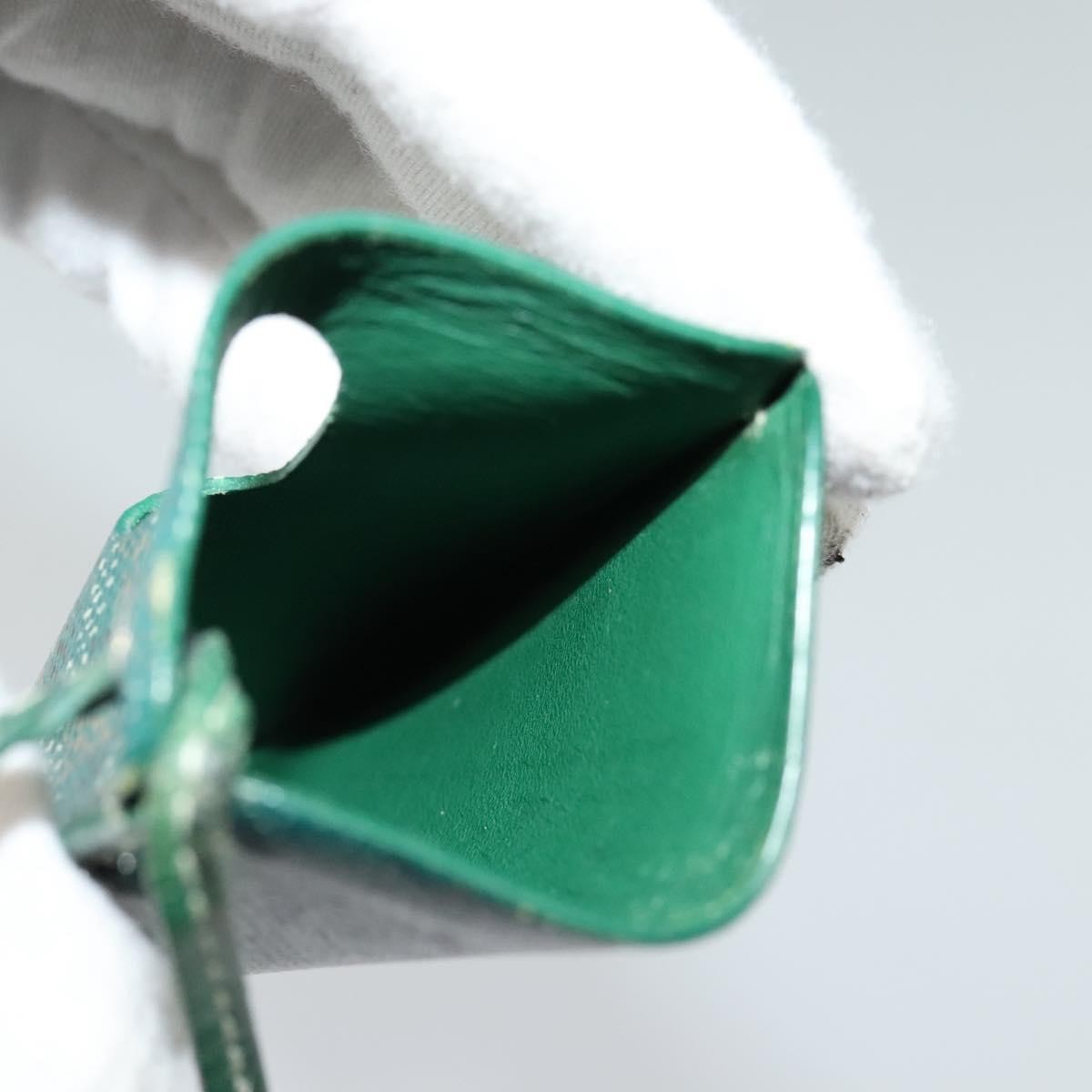 Goyard Goyardine Lanyard ID Holder Coated Canvas, GREEN, PVC, Card Holders