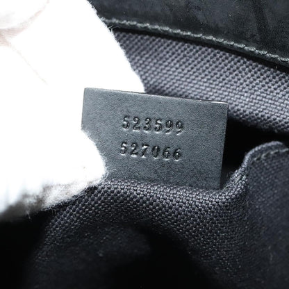 Gucci Web Strap Front Zip Messenger Bag GG Coated Canvas, BLACK, CANVAS, Crossbody bag