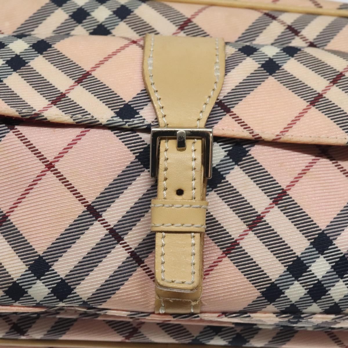 Burberry Nova Check Blue Label Nylon, PINK, NYLON, Shoulder bag