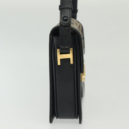 Celine Horse Carriage Shoulder bag Macadam Canvas and leather, NAVY, CANVAS, Shoulder bag