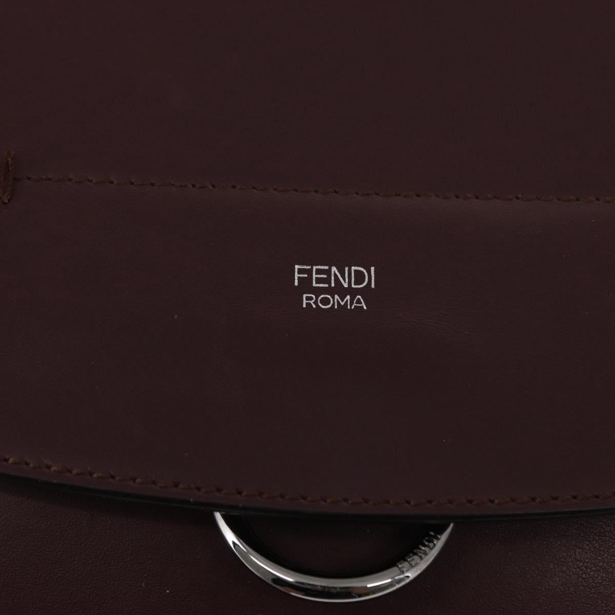 Fendi Back to School Backpack Leather, BURGUNDY, LEATHER, Backpack