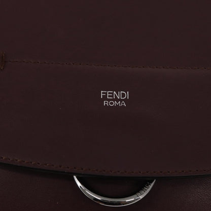 Fendi Back to School Backpack Leather, BURGUNDY, LEATHER, Backpack
