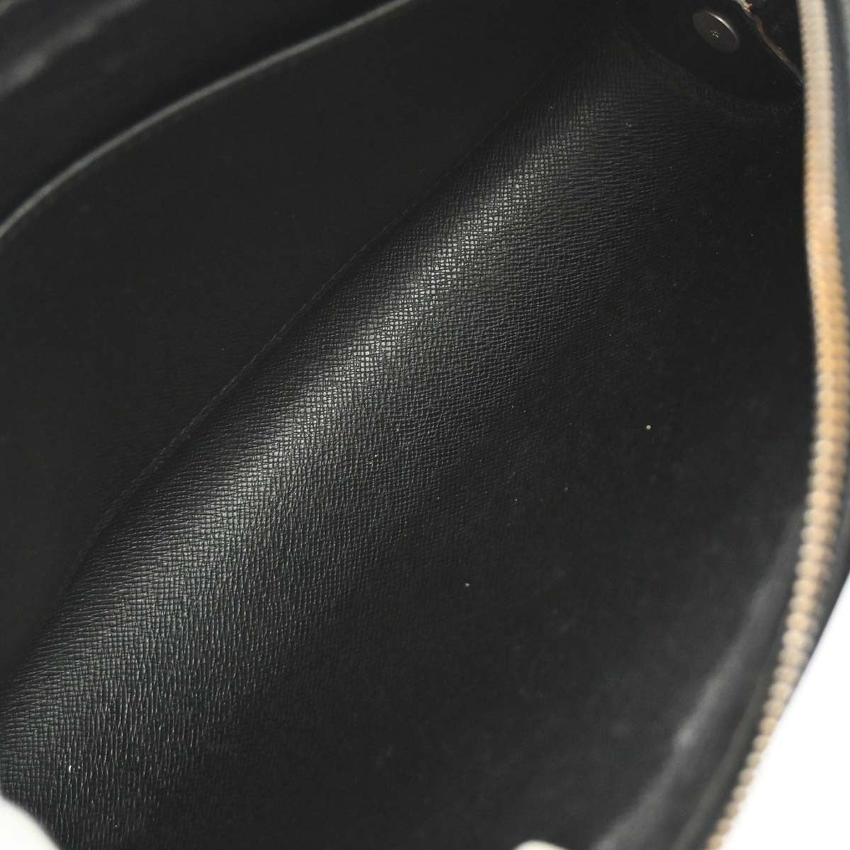 Louis Vuitton Pochette Baikal Clutch Taiga Leather, Black, Leather, Clutch