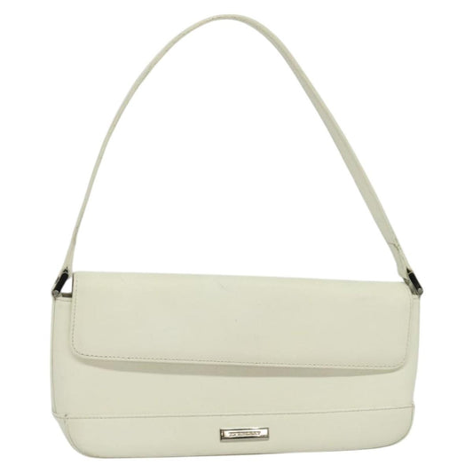 Burberry Flap Shoulder Bag Leather, WHITE, LEATHER, Shoulder bag