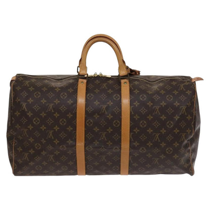 Louis Vuitton Keepall Bag Monogram Canvas, BROWN, CANVAS, Travel bag