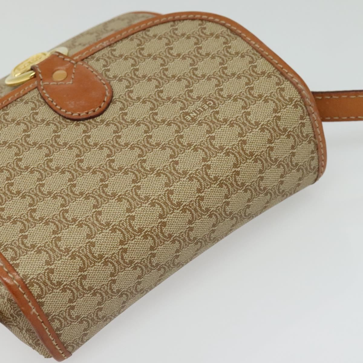 Celine Vintage Macadam Shoulder Bag Canvas, BEIGE, CANVAS, Shoulder bag