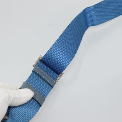 Prada Flat Messenger Bag Tessuto, BLUE, NYLON, Shoulder bag