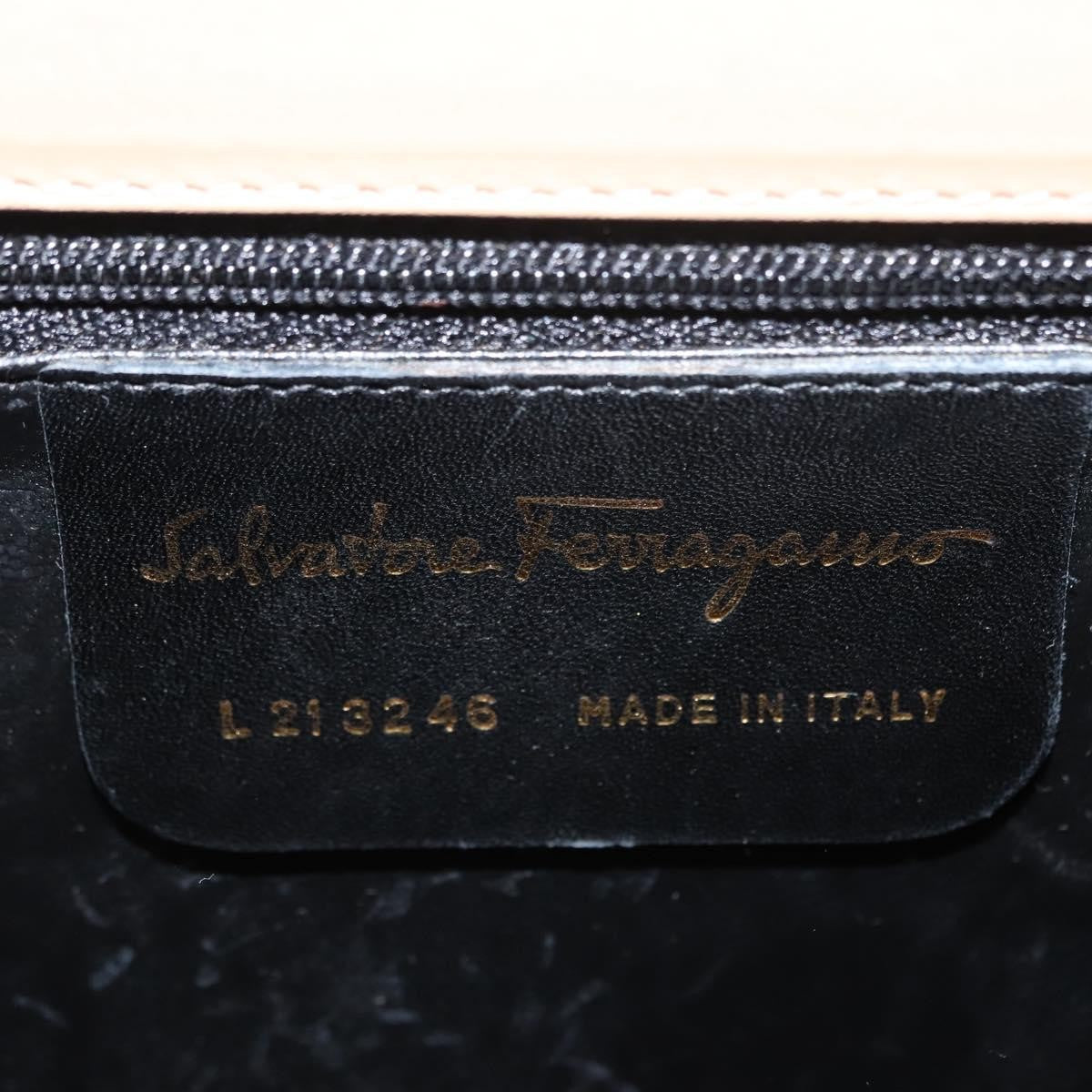 Salvatore Ferragamo Chain Flap Shoulder Bag Leather, BEIGE, LEATHER, Shoulder bag