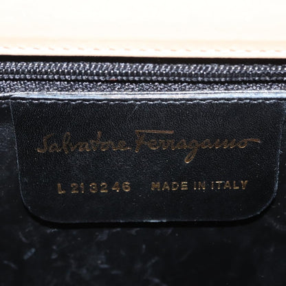 Salvatore Ferragamo Chain Flap Shoulder Bag Leather, BEIGE, LEATHER, Shoulder bag