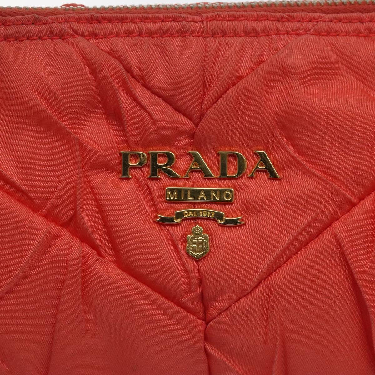 Prada Vintage Zip Handbag Tessuto, ORANGE, NYLON, Handbag