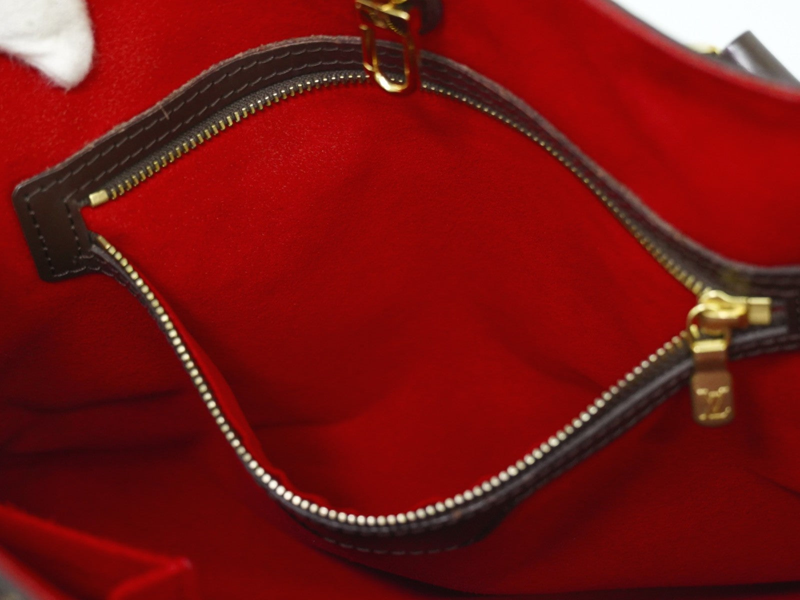 Louis Vuitton Hampstead Handbag Damier, BROWN, CANVAS, Handbag