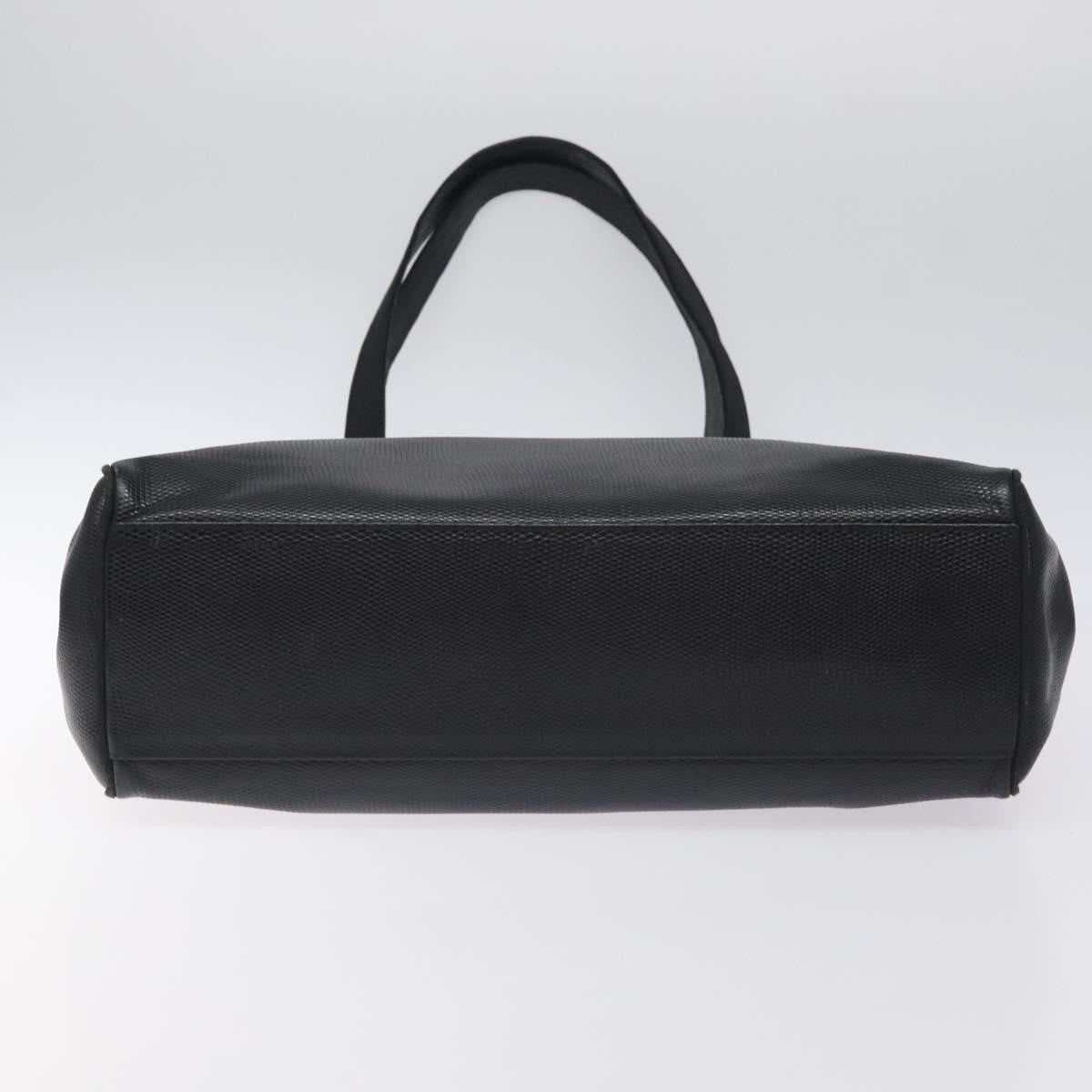 Salvatore Ferragamo Vintage Vara Bow Tote Lizard Embossed Leather, BLACK, LEATHER, Tote bag