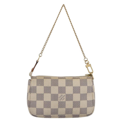 Louis Vuitton Pochette Accessoires Damier, WHITE, CANVAS, Clutche & pouche