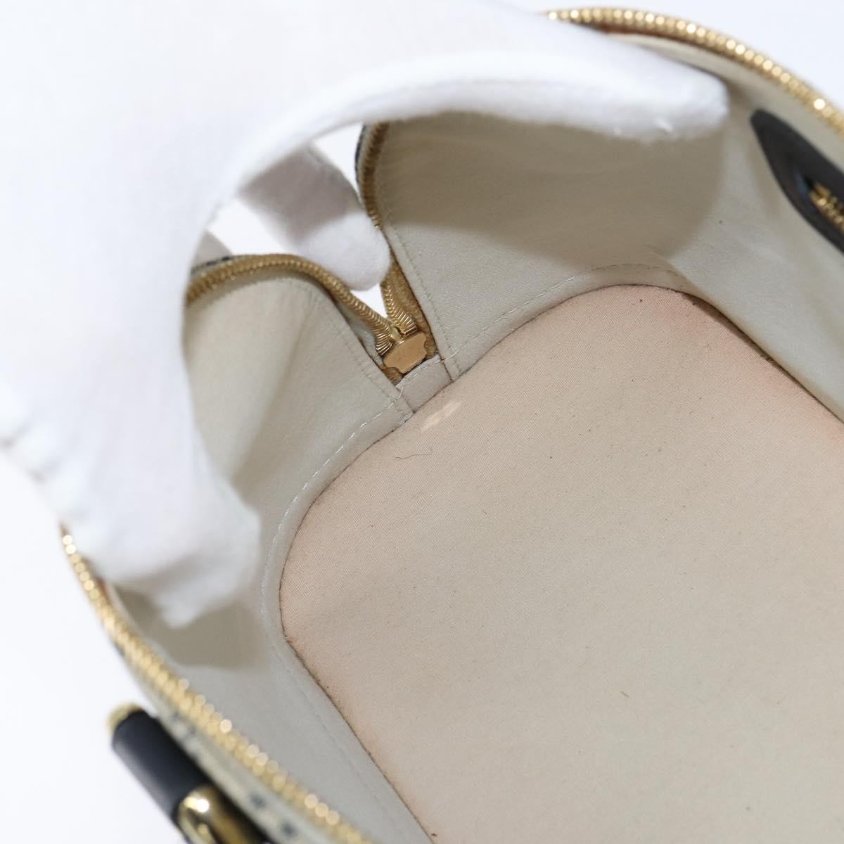 Louis Vuitton Alma Handbag Mini Lin, BLUE, CANVAS, Handbag