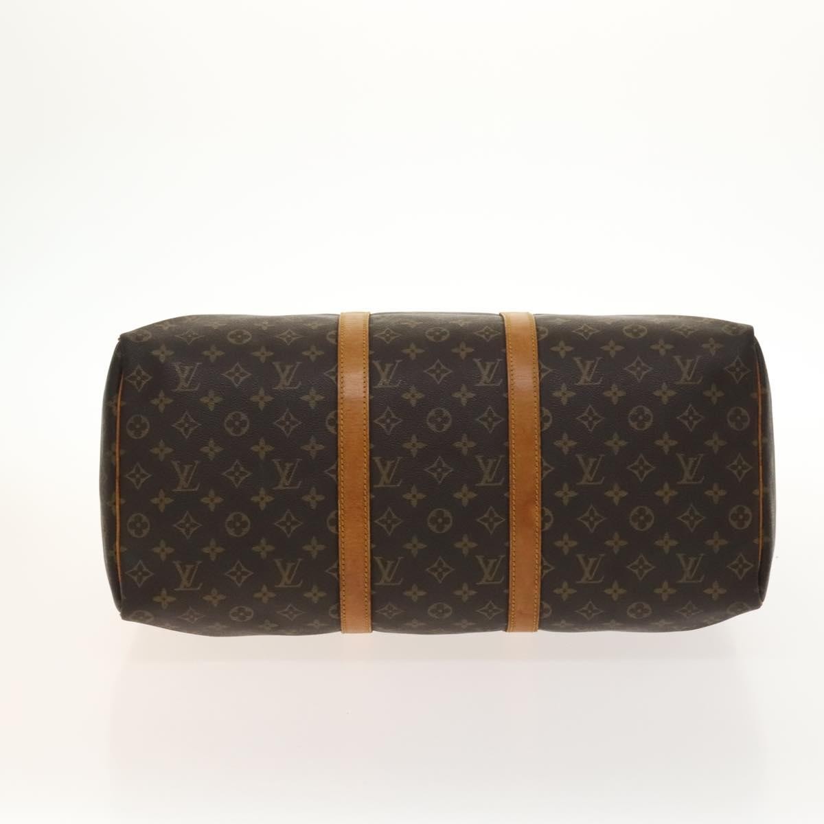 Louis Vuitton Keepall Bag Monogram Canvas, BROWN, CANVAS, Travel bag
