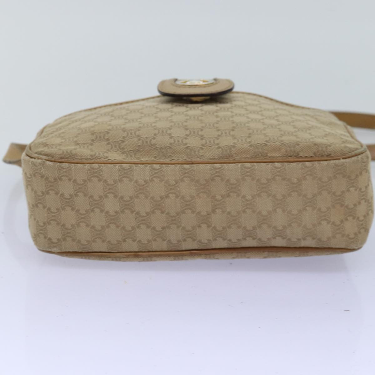 Celine Macadam Shoulder Bag Canvas, BEIGE, CANVAS, Shoulder bag