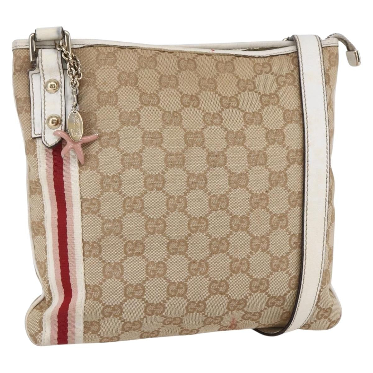 Gucci Jolicoeur Messenger Bag GG Canvas, BEIGE, CANVAS, Shoulder bag