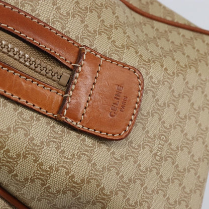 Celine Macadam Handbag Macadam with leather, BEIGE, PVC, Handbag