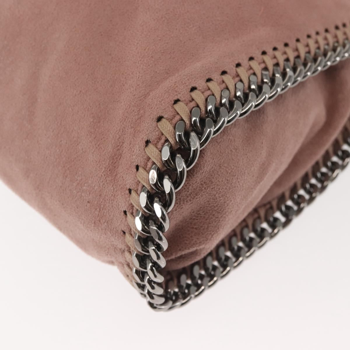 Stella McCartney Falabella Fold Over Crossbody Bag Suede, PINK, SUEDE, Crossbody bag