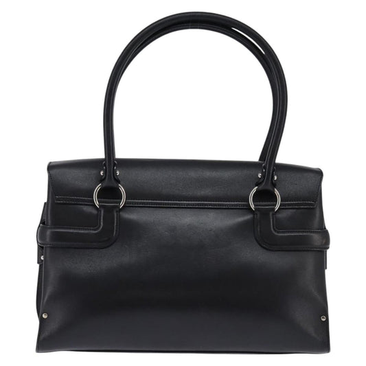 Salvatore Ferragamo Virna Satchel Leather, BLACK, LEATHER, Handbag