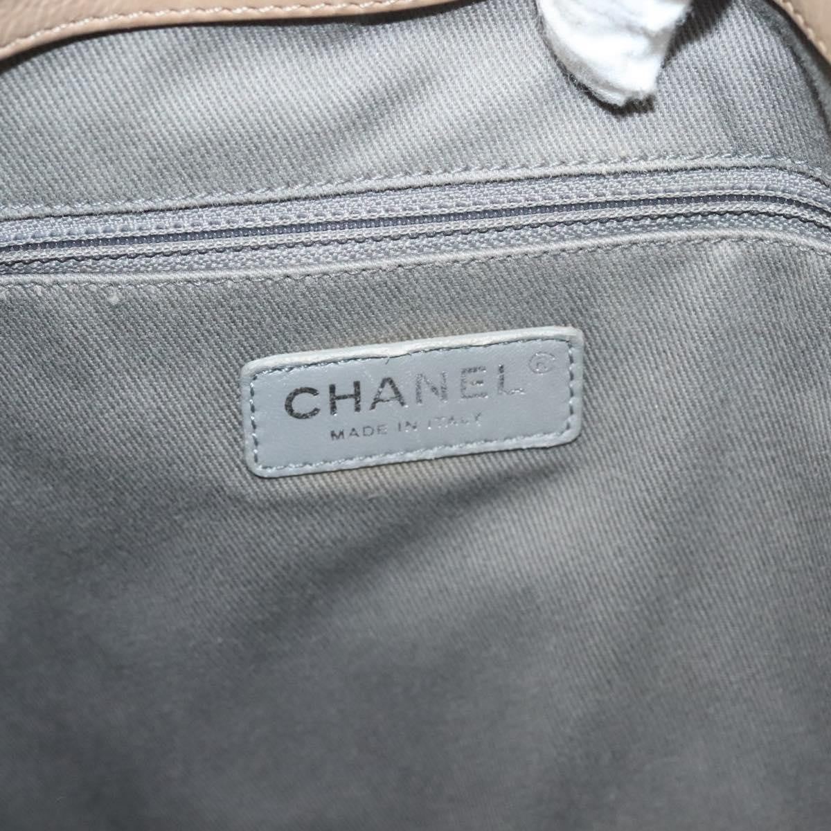 Chanel Quilted Boy Tote Quilted Aged Glazed Aged Calfskin, BEIGE, PATENT_LEATHER, Tote bag