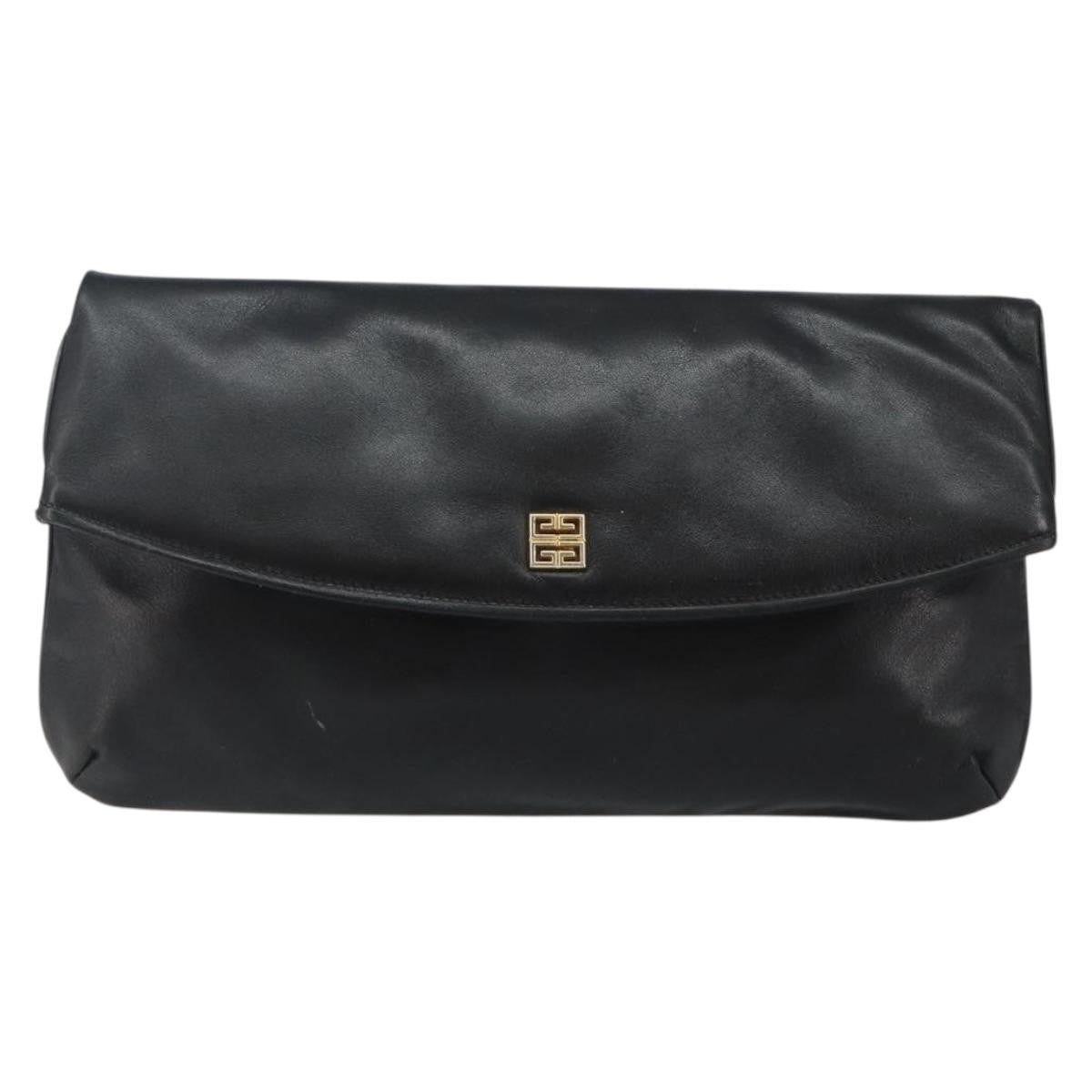 Givenchy 4G pouch Leather, BLACK, LEATHER, Clutche & pouche