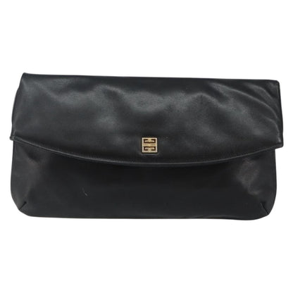Givenchy 4G pouch Leather, BLACK, LEATHER, Clutche & pouche