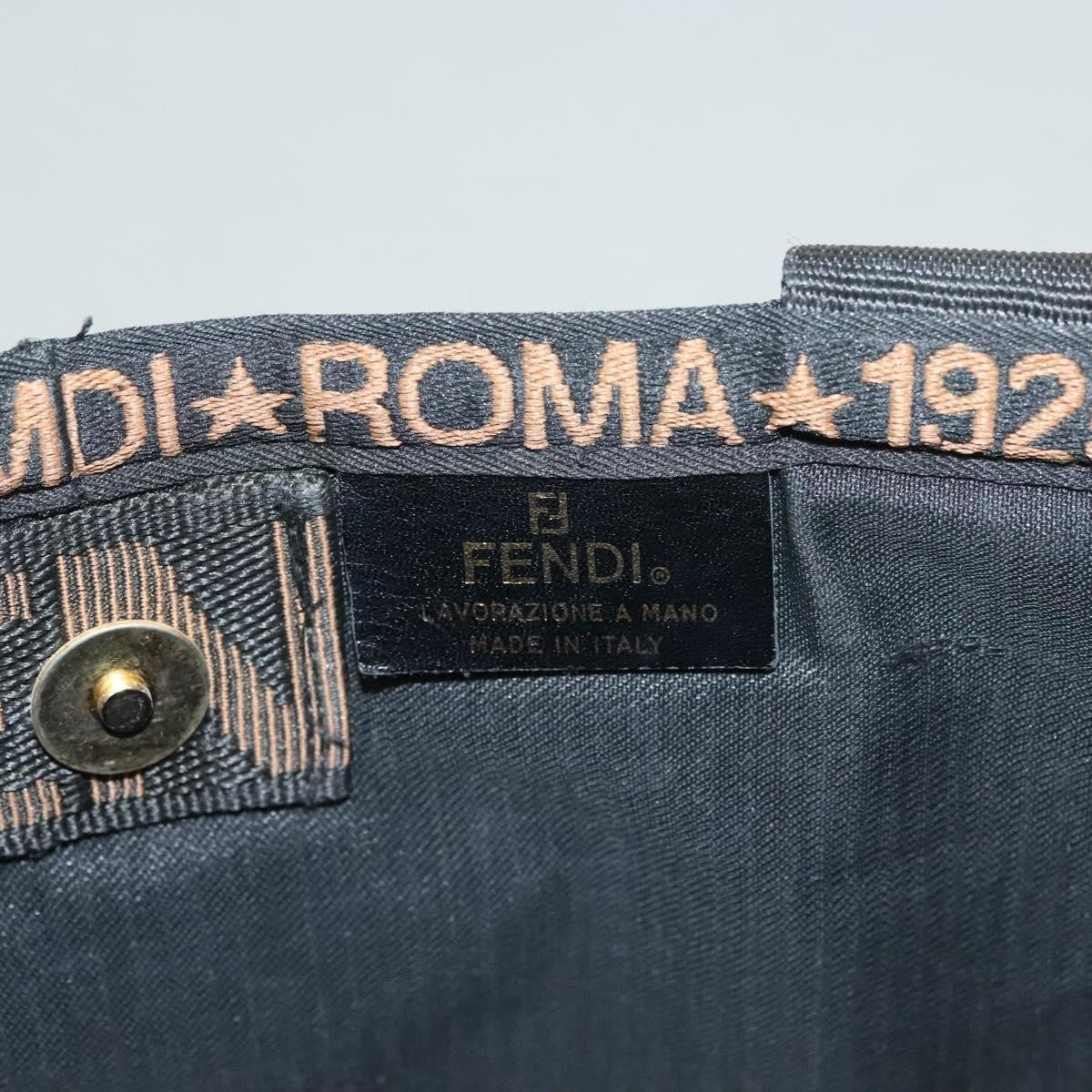 Fendi Zucca Tote bag Straw, BLACK, WOOD, Tote bag