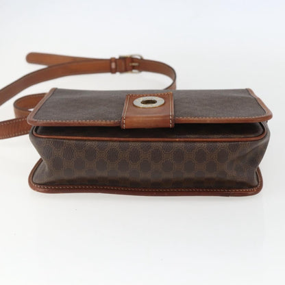 Celine Macadam Shoulder Bag PVC Leather, BROWN, PVC, Shoulder bag