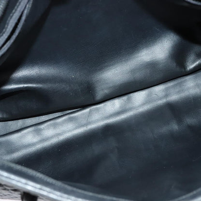 Bally Vintage Chain Shoulder Bag Quilted Leather, BLACK, LEATHER, Shoulder bag