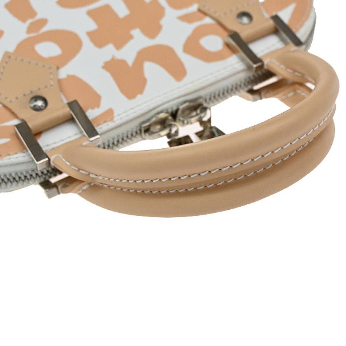 Louis Vuitton Alma Handbag Limited Edition Graffiti Leather, BEIGE, LEATHER, Handbag