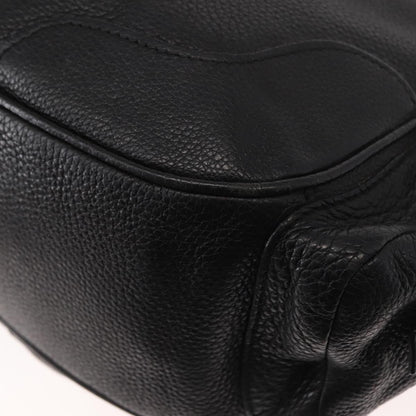 Prada Side Pocket Hobo Vitello Daino, BLACK, LEATHER, Shoulder bag