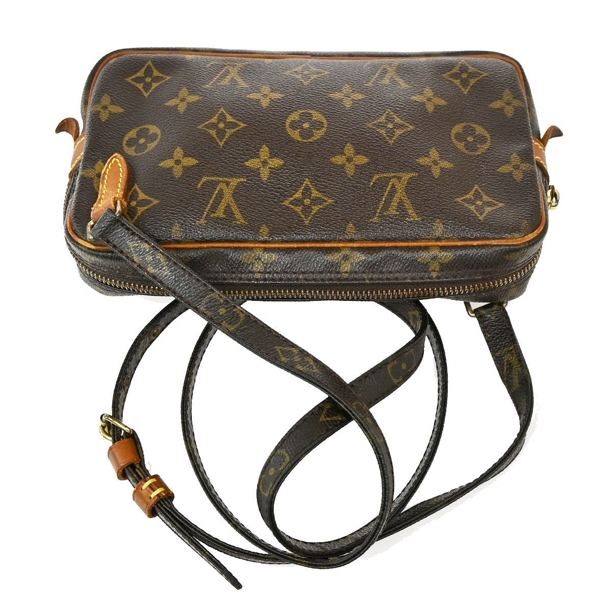 Louis Vuitton Pochette Marly Bandouliere Bag Monogram Canvas, BROWN, CANVAS, Shoulder bag