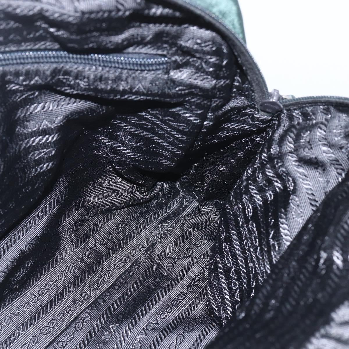 Prada Bowling Shoulder Bag Tessuto, GREEN, NYLON, Handbag