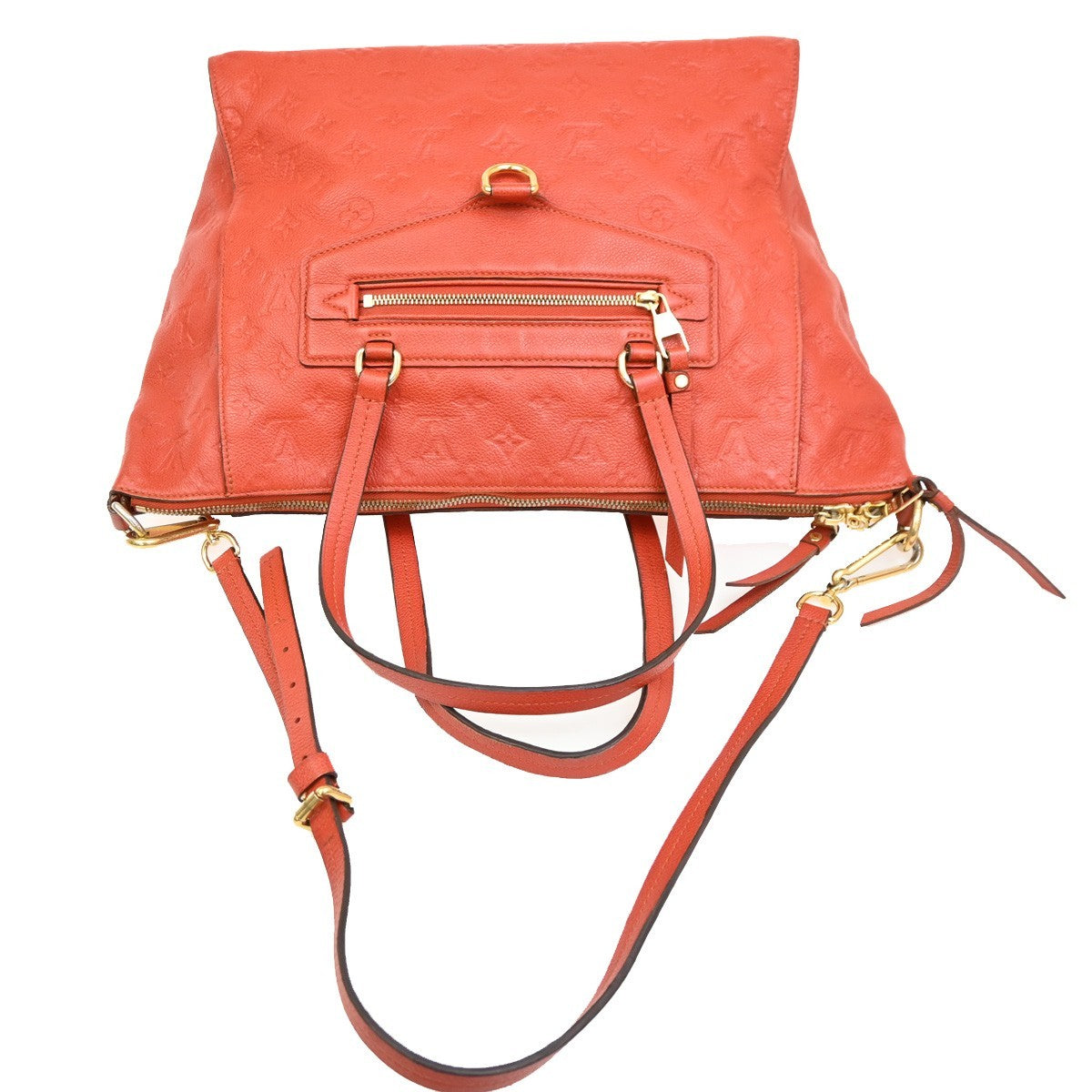 Louis Vuitton Lumineuse Handbag Monogram Empreinte Leather, RED, LEATHER, Shoulder bag