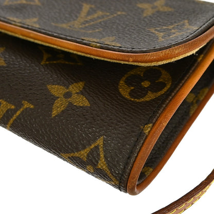 Louis Vuitton Twin Handbag Monogram Canvas, BROWN, CANVAS, Clutche & pouche