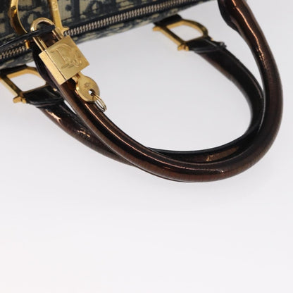 Christian Dior Vintage Trotter Boston Bag Diorissimo Canvas, NAVY, CANVAS, Handbag